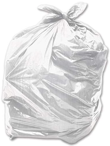 100 x White 90L Medium-Duty (28 Micron / 112 Gauge) Alina Coloured Refuse Sack / Polythene Dustbin Liner / Plastic Bin Bag / 90 Litre White Garbage Bag (100 Sacks)