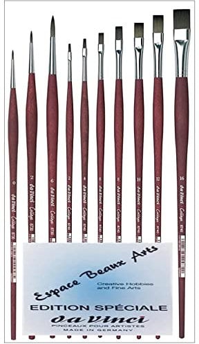 DaVinci ESPACE BEAUX ARTS Synthetic PAINT_BRUSH, Brown-red, for Acrylic, Oil and Gouache