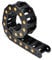 Fielect Drag Chain Cable Carrier Open Type with End Connectors R100 35X75mm 1 Meter Plastic for Electrical CNC Router Machines Black 1Pcs