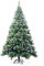 Künstlicher Tannenbaum 180 cm mit Schnee-Effekt und Tannenzapfen - Weihnachtsbaum Metallständer Metall Standfuß Schnee Beeren Rot Grün(P-12963)