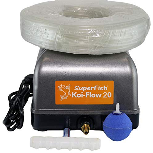 Teich Belüfter Set 20 Sauerstoffpumpe Koiteichbelüfter 1200l/h nur 15 Watt