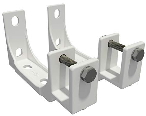 VANA SPP059, 40mm, Stahl, weiß, 3-Stück, Decken- und Wandhalterung mit Befestigung, Markisen Kombihalterung