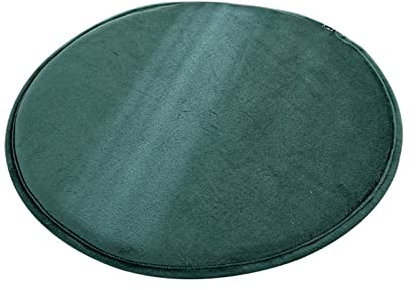 JLWM Sitzkissen Gedächtnisschaum Runden, Sitzauflage Kariert Gitter Karo Tartan Plaid Einfarbig Stuhlkissen Stoff Samt Nicht-Unterhose Gurt-Grün B.-34cm