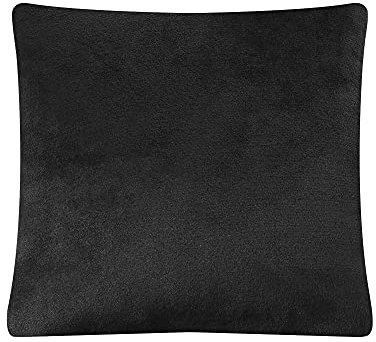 Mixibaby Kissenbezug Dekokissen Kissenhülle Kissen Bezug Sofakissen Plüsch Flanell 40X40, Farbe:Schwarz