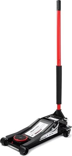 Rangierwagenheber Widmann MD9000T 3T extra Flach 75mm-505mm Wagenheber Jack KFZ Auto PKW Hydraulik Doppelkolben, Rot/ orange, 77cm x 37.5cm x 17cm