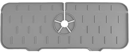 Faucet Handle Drip Catcher Tray, Silicone Faucet Splash Guard, Water Drying Pad for Kitchen, Bathroom Wash Basin