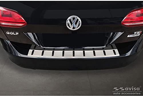 Avisa Edelstahl Heckstoßstangenschutz kompatibel mit Volkswagen Golf VII Variant inkl. Alltrack 2012-2017 'Strong Edition'