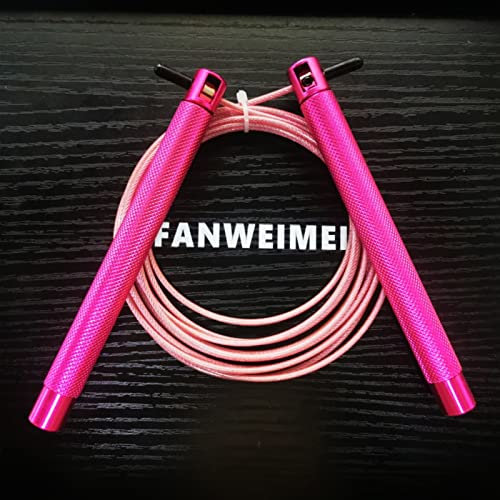 FAMoUsGoods Kugellager Speed Skippin Seil 2,5 -mm Springseile (Color : PINK)