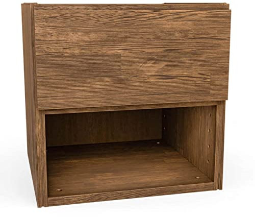 ben+camilla.com Square Massivholz Regalwürfel + Schublade Oben | Eiche 37,6 x 37,6 x 40 cm | Grundmodul inkl. Zubehör für individuelles Flexibles Würfelregal | Regalsystem mit Erweiterungen