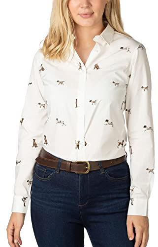 Rydale Ladies Printed Shirt Women’s Button Down Shirts 100% Cotton Animal Print Blouse 5 Colours