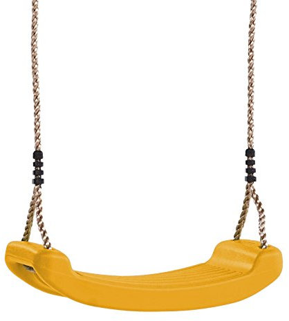 WICKEY Balançoire de Jardin en Plastique pour Enfant Jaune