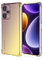 EASSGU Coque pour POCO F5 (6.67 inches), Housse de Protection de Couleur Dégradée Transparente, Étui de Téléphone Anti-Chute et Anti-Rayures - Or Noir