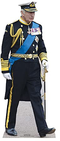 Star Cutouts SC4648 King Charles Marching Star Mini Cardboard Cutout - Ideal for Displays, Events & VE Day Celebrations