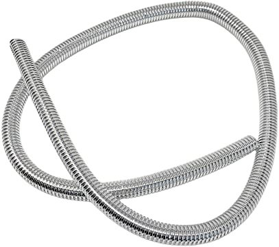 Gaine de protection en spirale chromée pour câble de moto - 11 mm x 1 m de long
