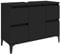 vidaXL Sink Cabinet, Under Sink Cabinet with Drawer, Bathroom Vanity Unit with Door, Sink Unit, Industrial Style, Black Engineered Wood