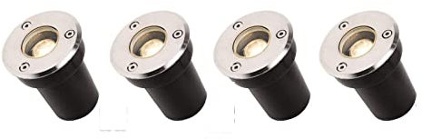 Faretto da Incasso per Piscina A LED da 4 Pezzi 1W - Faretto da Incasso per Esterni IP65, Lampada da Incasso in Vetro in Alluminio Temperato 12V / 24V, per Percorso Paesaggistico da Giardino (Color :