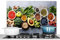KitchenYeah© Paraschizzi Cucina Alluminio 90x60 cm Pannello Dietro Piano Cottura Fornelli a Gas Paraspruzzi Frutta - Cemento - Verdura