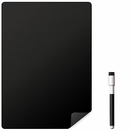 TMS A5 Magnetic Blackboard Sheet for Fridge with Chalk Marker (Small) | Mini Whiteboard or Chalkboard for Notes, Shopping Lists and Reminders | use as Memo Board, Weekly Meal Planner or Notice Board