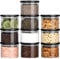 BELLE VOUS Glass Food Storage Jars (10 Pack) - 160ml/5.4oz Containers with Airtight Lids for Kitchen/Pantry Organisation - Glass Canisters for Spice, Sugar, Coffee & More