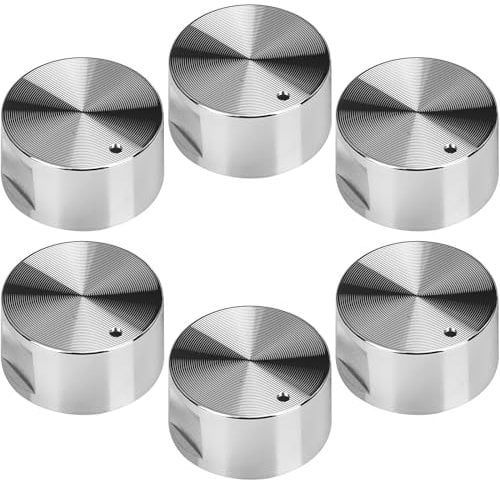 HATANSE 6 Pièces Bouton pour Réchaud à Gaz 6mm Boutons de Commande Universels en Métal Boutons de Cuisinière pour four, cuisinière et plaques chauffantes, MQ-MEIQIGAI-6PCS