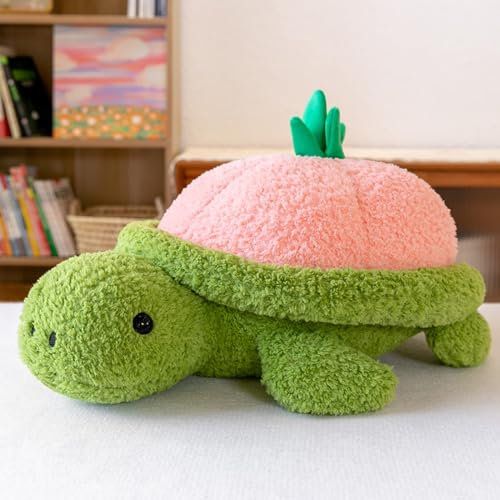 EXQUILEG Turtle Pillow, Turtle Cushion,Giant Tortoise Cushion, Turtle Cushion for Dressing, Giant Tortoise Cushion, Kawaii Portable Turtle Shell Cushion (Rosa,50CM)