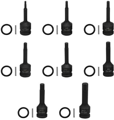 LUOFANG 8Pcs Schlagschrauber 1/2 Zoll Metric Tiefe Schlagschrauber Hex Buchse Kopf Konverter Für Schlüssel Adapter Buchse Hand Werkzeug