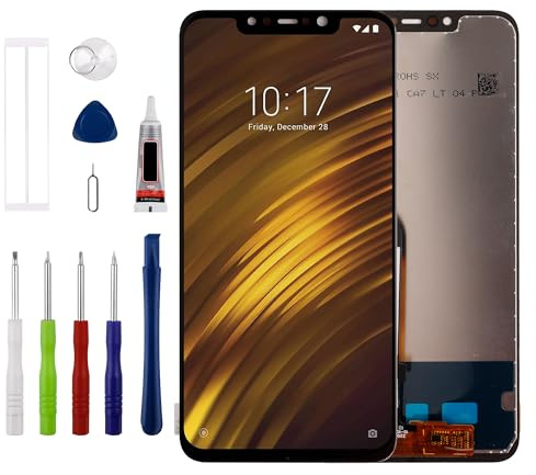 Duotipa [Nuevo] Pantalla LCD táctil digitalizador de repuesto para Xiaomi Mi Poco F1/Pocophone F1 M1805E10A 6,18 pulgadas con kit de herramientas de reparación técnica, color negro.