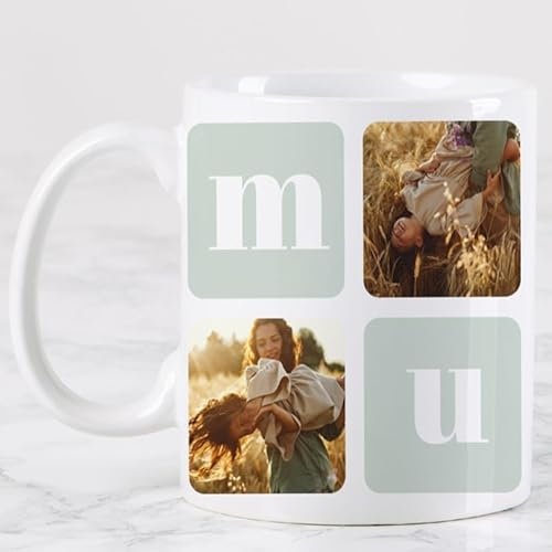 Wanapix | Taza Día de Madre Personalizada | Regalo para Mama | Tazas Originales para Regalar | 325m | Taza Collage Mum