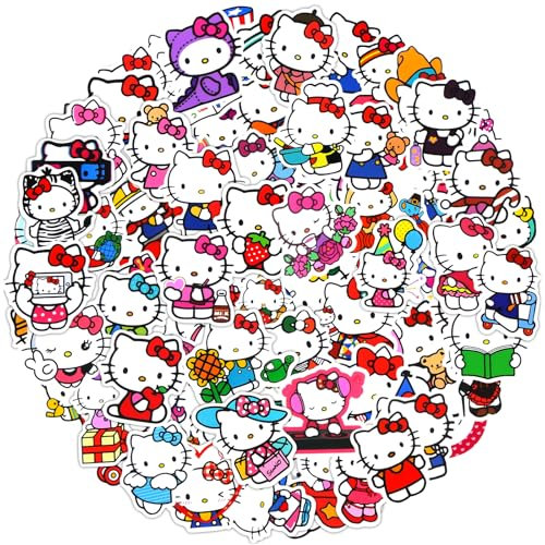 kiti1 100PCS Anime & Cartoon Stickers for Kids & Girls - Waterproof, Party Bag Fillers, Rewarding Gifts for Scrapbooking, Laptop, Skateboard, Wall & Bottle Decoration