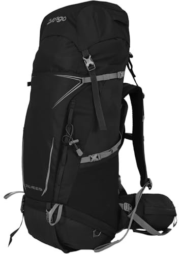 Vango Trekkingrucksack Denali Pro S 60:70 L Outdoor Wander Rucksack Regenschutz Black