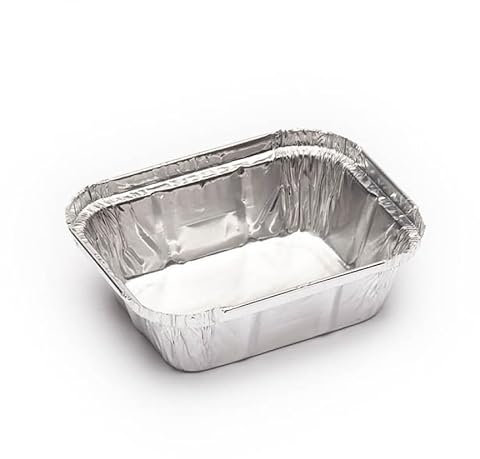 RODEJET Pack de 100 Bandejas Desechables de Aluminio de 250 ml. con Tapa: Para Cocinar, Guardar en el Congelador y Transportar Alimentos. Uso tanto Doméstico como Profesional