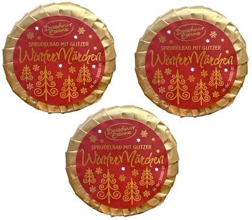 3er Pack Dresdner Essenz Wintermärchen Sprudelbad mit Glitzer 3 x 80g