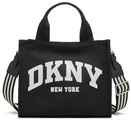 DKNY Women's Hadlee SM Tote, Black/Silver