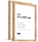 JUNOMI® 2 x Premium Bilderrahmen Eiche DIN A4 (21x29,7 cm) | Echtholz Bilderrahmen DIN A4 aus Eiche mit bruchsicherem Acryl-Glas | Eichenrahmen