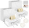 2 Pack Geschenkbox mit Geschenkbeutel, Sekepingo 32,5x23x10,5cm Geschenkbox Groß Magnetische, Schleife, Raffia & Grußkarte, Geschenkverpackung für Hochzeit, Geburtstag, Muttertag (Weiß)