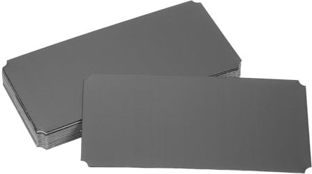 sourcing map 12 Pcs Blank Name Plates, 3.9 x 2 Engraved Metal Name Plate Laser Strong Adhesive Nameplate Anodized Aluminium Custom Blank Plates for Signs DIY Crafts, Black Notched Corner