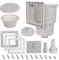 Yominerr Skimmer per Piscina Fuori Terra, Skimmer Passante con Accessorio, Skimmer per Piscina, Larghezza di Apertura 6 Pollici, SP1091LX