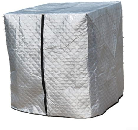 IBC Wassertank-Schutzhaube, IBC Baumwoll-Schutzhülle für Wassertank, isoliert Außentemperatur und Strahlung, 120 x 100 x 116 cm (Silber)