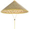 Sombrero de bambú de arroz chino, bambú asiático gorro coolie, tourismo de paja de arroz de tejido gorro de lluvia, granjero vietnamita de 14 pulgadas con cuerda ajustable para mujeres y hombres al a