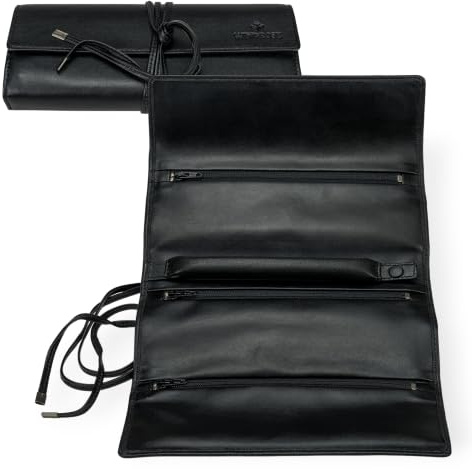 Windrose Schmuckschatulle Nappa Jewellery Roll Black schwarz