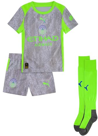 PUMA Manchester City Kids Third Mini Kit 2025/26 Season - Pro Green - Size: 5 Years