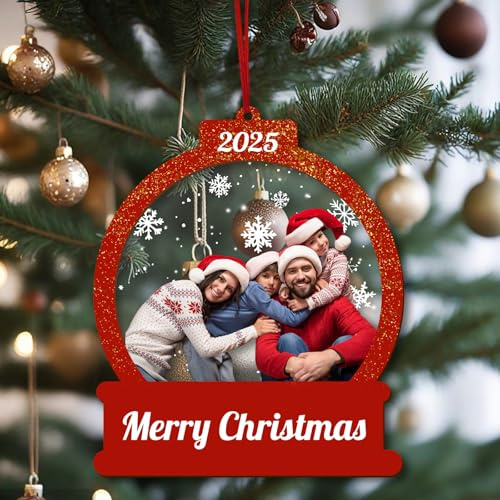 Adornos Personalizados con Nombres para 2026 | Adornos navideños con foto y texto,Decoración navideña de madera multicapa,Regalos navideños para familiares y amigos