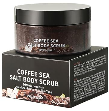 Kaffee Scented Salt Body Scrub,Kaffee Körper Peelings,Natürliches Kaffees Body Scrub Peeling mit Bio-Kaffee-Körperpeeling
