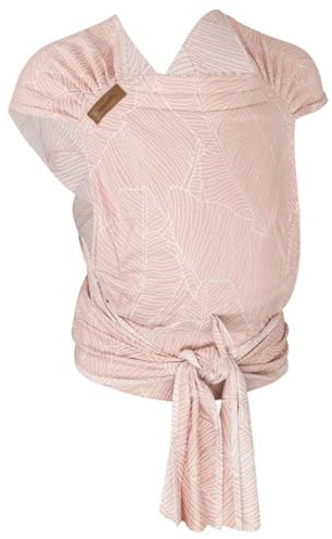 Hoppediz Hop-Tye Advanced Babytrage ab Geburt für Neugeborene, Grenada rose | Ergonomische Halbschnallentrage mit Tuchträgern - mitwachsend von 2,5 bis 20 kg