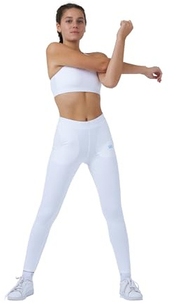 Sportkind Mädchen & Damen Tennis, Padel, Running Tights, Sport 7/8 Lange Leggings mit Taschen, Mid Waist, Blickdicht, atmungsaktiv