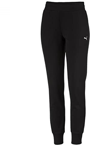 Puma Ess Pantalon de Jogging Femme Coton Noir/Cat FR : 2XL (Taille Fabricant : XXL)