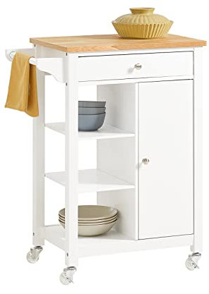 SoBuy FKW46-WN Desserte roulante Chariot de Cuisine de Service Meuble de Rangement