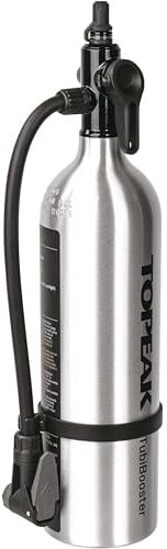 TOPEAK TubiBooster X Fahrrad CO2 Kartuschen-Pumpe inkl. Drucklufttank silberfarben/schwarz