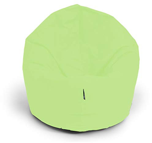 BuBiBag Sitzsack L - XXL 2 in 1 mit Füllung Sitzkissen Topfenform Bodenkissen Kissen Sessel BeanBag (145 cm Durchmesser, Lime)