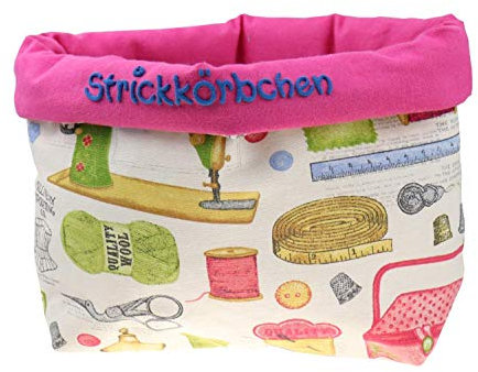 Nähkörbchen mit Name Utensilo Stoffkörbchen für Nähsachen Personalisiert